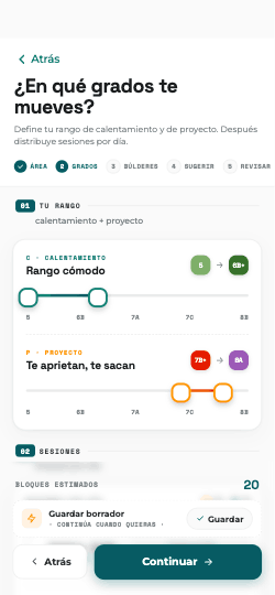 Plan a trip — filter by grade